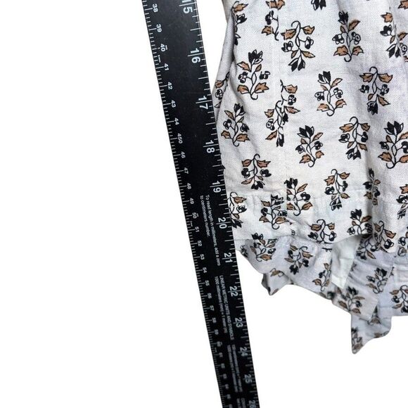 Ann Taylor Tank Top Women's 8 Floral Button Up Tie Sleeveless Lined Shirt - Picture 8 of 12